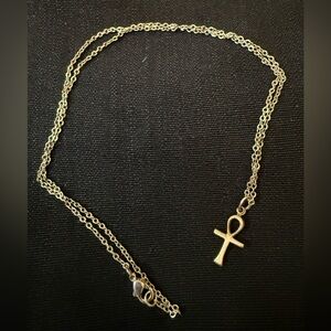 Silver Ankh Pendant Necklace